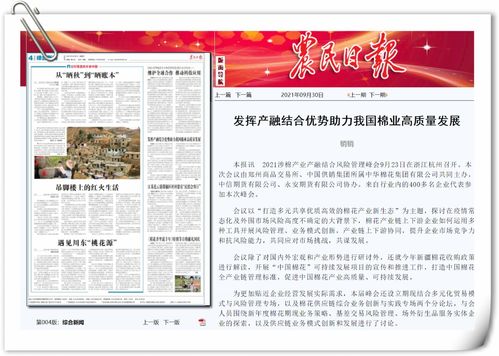 發(fā)揮產(chǎn)融結(jié)合優(yōu)勢(shì)助力我國(guó)棉業(yè)高質(zhì)量發(fā)展